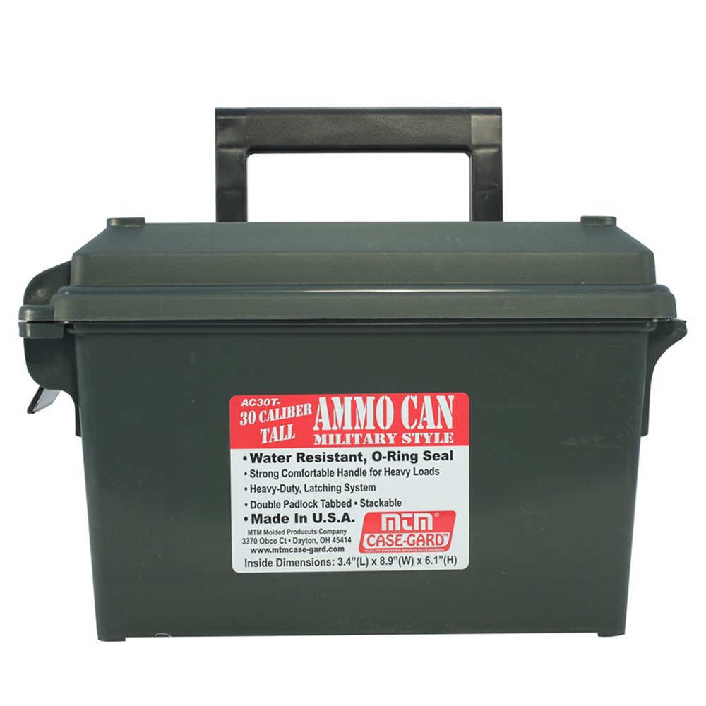 Misc. Accessories MTM Case Gard 4.50" AMMO CAN 30 CALIBER TALL FOREST GREEN